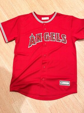 MLB Los Angeles Angels Kids Red Button-Up Jersey